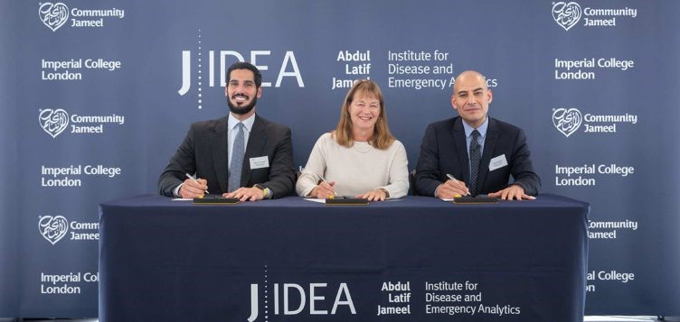 Hassan Jameel, President Saudi Arabia Community Jameel, Prof. Alice Gast, President of Imperial Collage, and myself, <a href=