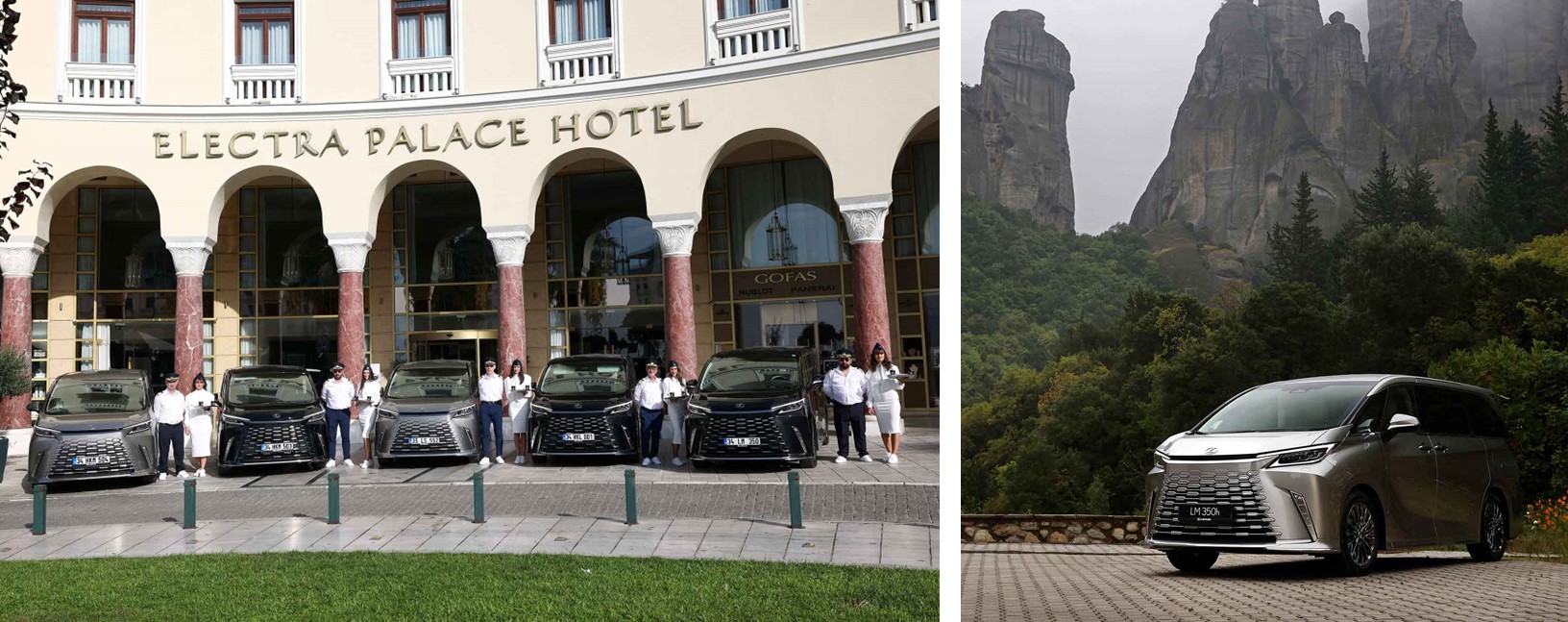 Lexus LM350h ile Hostes ve Pilotlarla karsilama yaparken