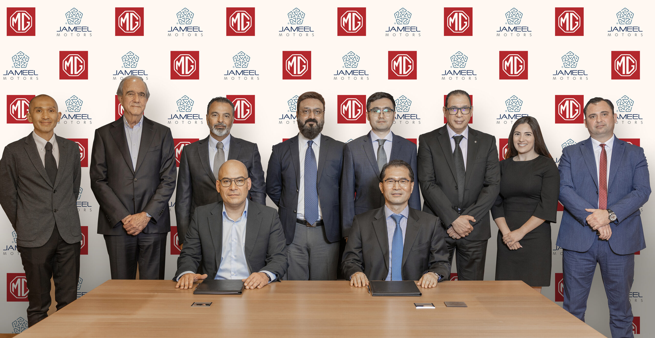 Jameel Motors team with the MG Motor team.