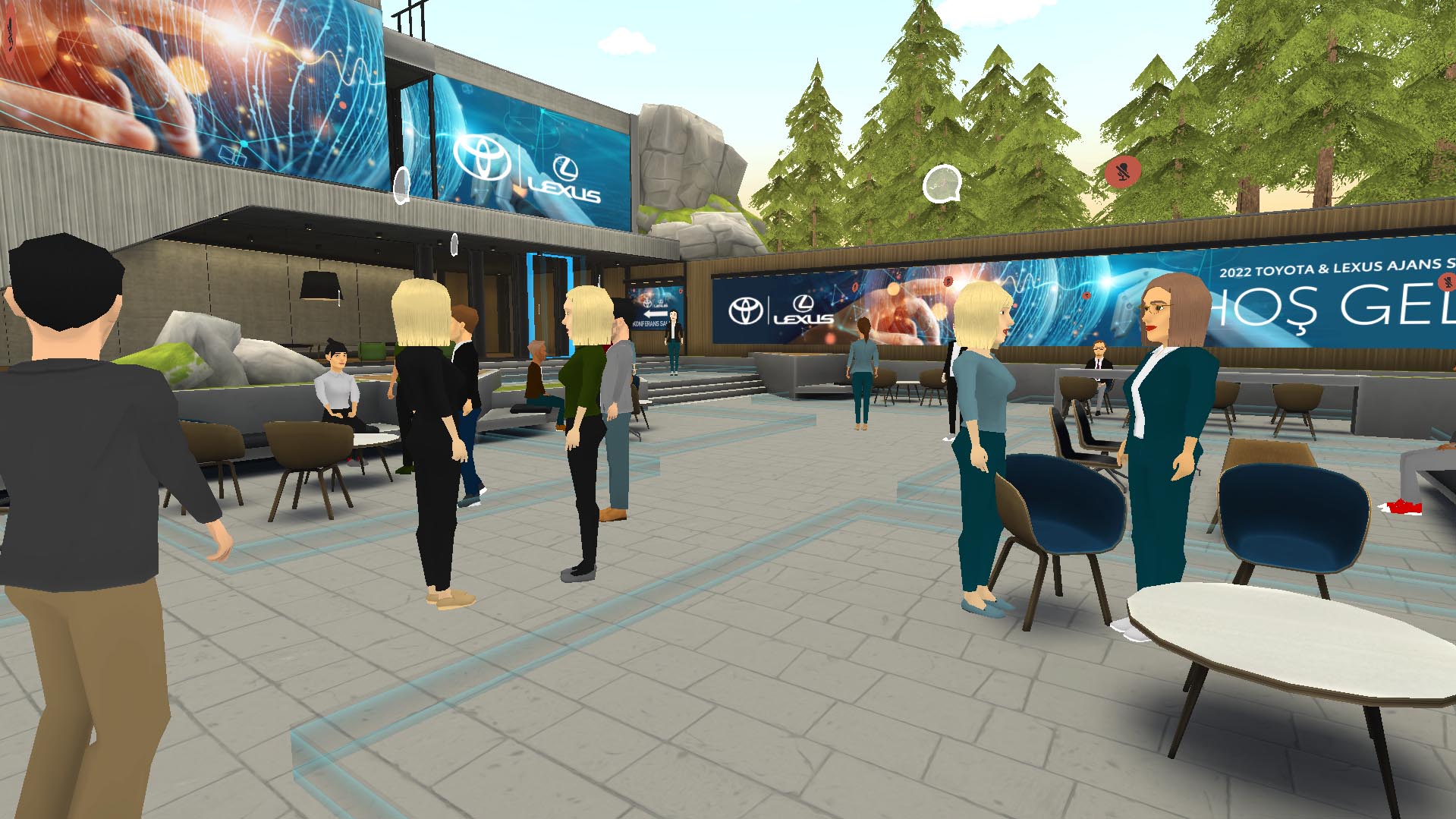 People as augmented reality avatars attending Toyota Turkey’s annual strategy event in the metaverse